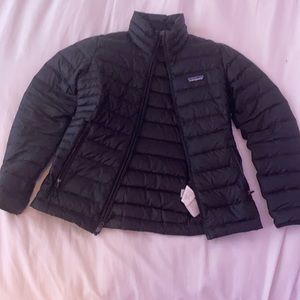 black patagonia coat, light weight womens xxs